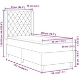  Postelja s podstavljeno vzmetnico in LED temno zelena 80x200 cm žamet, (22049053) Slike