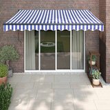  Automatska tenda na uvlačenje plavo-bijela 3,5 x 2,5 m | shoptok.hr