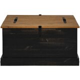  Škrinja za pohranu HALDEN crna 91x91x47 cm puno drvo bor | Eponuda.com