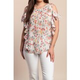 Fenzy Plus Size Top S Volanima, Bijeli | shoptok.hr