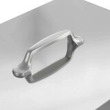 vidaXL Feeder s nogom za piliće Srebrno 25 x 42 x 40 cm Cinkani čelik | shoptok.hr