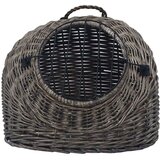  Transporter za mačke sivi 50 x 42 x 40 cm od prirodne vrbe | shoptok.hr