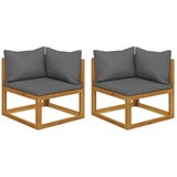  Modularne kutne sofe s jastucima 2 kom tamnosive | shoptok.hr