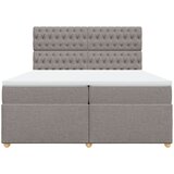  Krevet s oprugama i madracem smeđesivi 200x200 cm od tkanine | shoptok.hr