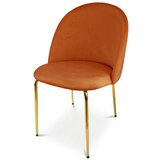 Inca stolica - bakreni baršun / zlatne noge x 4 | shoptok.hr