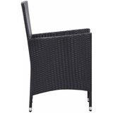  7-dijelni vrtni blagovaonski set od poliratana crni Crna Dužina stola 150 cm | shoptok.hr