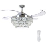  FANAWAY 212923 - LED plafonski ventilator VEIL 6xE14/4,5W/230V hrom + daljinski upravljač | Eponuda.com