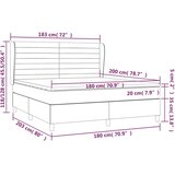 vidaXL Box spring postelja z vzmetnico svetlo siva 180x200 cm žamet | Shoptok.si