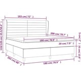 vidaXL Krevet s oprugama i madracem svjetlosivi 180x200 cm baršunasti | shoptok.hr