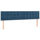  Box spring postelja z vzmetnico LED tem. modra 120x190 cm žamet | Shoptok.si