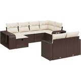 vidaXL 10-dijelni set vrtnih sofa od poliratana s jastucima smeđi | shoptok.hr