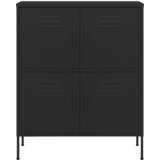 Ormarić za pohranu crni 80 x 35 x 101,5 cm čelični | shoptok.hr
