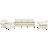  4-dijelni set sofa s jastucima krem baršunasti Krema | Shoptok.si