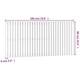  Zidno uzglavlje bijelo 185x3x90 cm od masivne borovine | shoptok.hr