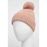 Answear Lab Kapa s dodatkom vune boja: ružičasta