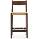Kave Home Smeđa/u prirodnoj boji barska stolica od punog hrasta (visine sjedala 65 cm) Yalia – | shoptok.hr