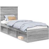  Konstrukcija postelje z vzglavjem Siva Sonoma 75 x 190 cm, (5000121042) | Shoptok.si