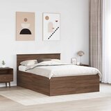  Krevetna konstrukcija s uzglavljem Smeđi hrast 150 x 200 cm | shoptok.hr