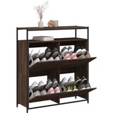 vidaXL Ormarić za cipele s 4 ladice smeđa boja hrasta 100x34x112 cm | shoptok.hr