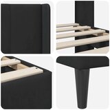  Okvir za krevet s uzglavljem Crna 140 x 200 cm Baršun - Crna 140 x 200 cm | shoptok.hr