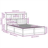 vidaXL Okvir kreveta bez madraca voštano smeđi 140x200 cm od borovine | shoptok.hr
