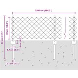  Ograda od lanca s 22 U postovima srebrna 0.4x25 m čelik | shoptok.hr