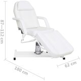 MASAŽNI STOL bijeli 180 x 62 x (87 - 112) cm | Eponuda.ba