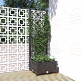 vidaXL Cvetlično korito z oporno mrežo črno 40x40x121,5 cm PP Cene