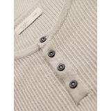 Ombre Men's knitted t-shirt with buttons at the neckline - light grey | shoptok.hr