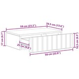 Stolna Stenska stranska miza Bela visok sijaj 59 x 34,5 x 17 cm, (5000232361) | Shoptok.si