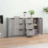  Komoda 2 kosa siva sonoma 60x30x70 cm konstruiran les, (20654368) | Shoptok.si