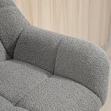  Set od 2 barske stolice retro dizajn podesiva visina izgled flisa siva + crna | shoptok.hr