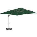 vidaXL previsni senčnik z aluminijastim drogom 400x300 cm zelen | Shoptok.si