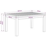  Stolić za kavu Prirodna 50 x 68 5 x 36 cm Čvrsto drvo akacije - 50 x 68 5 x 36 cm Prirodna | shoptok.hr