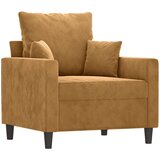  Fotelja smeđa 60 cm baršunasta | Eponuda.com