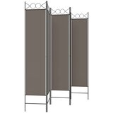 Sobna pregrada s 5 panela antracit 200 x 200 cm od tkanine | shoptok.hr