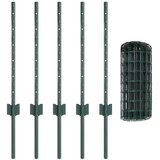Euro ograda s postom 10 x 0,6 m Čelik premazan PVC-om Zelena | shoptok.hr