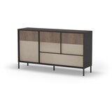 Marckeric Antracitno siva/svetlo rjava nizka komoda 156x86 cm Amalia – | Shoptok.si