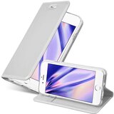 Cadorabo Ohišje, združljivo z Apple iPhone 6 / 6S v klasično srebrno - Zaščitni ovitek z magnetnim zapiranjem, stoječo funkcijo in režo za kartice, (20551913) Cene