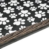  Košara za pse s jastukom siva 50 x 33 x 30 cm od prirodne vrbe | Eponuda.com