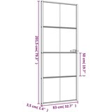 vidaXL Sobna vrata tanka crna 83 x 201 5 cm kaljeno staklo i aluminij | shoptok.hr
