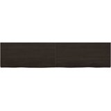  Zidna polica tamnosmeđa 220x50x(2-4) cm od obrađene hrastovine | shoptok.hr