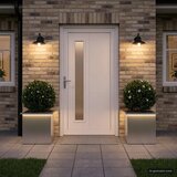  Vrtna posuda za sadnju s LED svjetlom 2 kom. Srebrna - Nehrđajući čelik 40 x 40 x 40 cm 2 | shoptok.hr