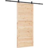 vidaXL Drsna vrata Rjava 80 x 208 cm Trdna borovina | Shoptok.si