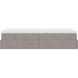 vidaXL Otomanski posteljni okvir z vzmetnico taupe 90x190 cm blago, (21611598) | Shoptok.si