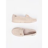 GOODIN Light beige openwork loafers with a gold element | Shoptok.si