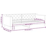  Dnevni krevet crni 90 x 190 cm od tkanine | shoptok.hr