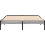  Okvir kreveta boja hrasta 160x200 cm konstruirano drvo i metal Siva 160 x 200 cm | Shoptok.si