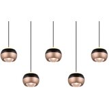 Trio Select Črna/bakrena LED viseča svetilka s kovinskim senčnikom Orbit – | Shoptok.si