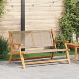 vidaXL Zunanja klop Bež 122x76x73,5 cm Trden akacijev les, (22015287) | Shoptok.si